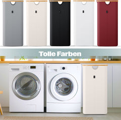 Wasmand 3 vakken - Met deksel - 140 Liter - Beige - KESSER®