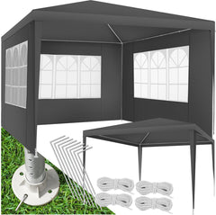 Partytent - 3x3m - Paviljoen - Grijs - Tectake