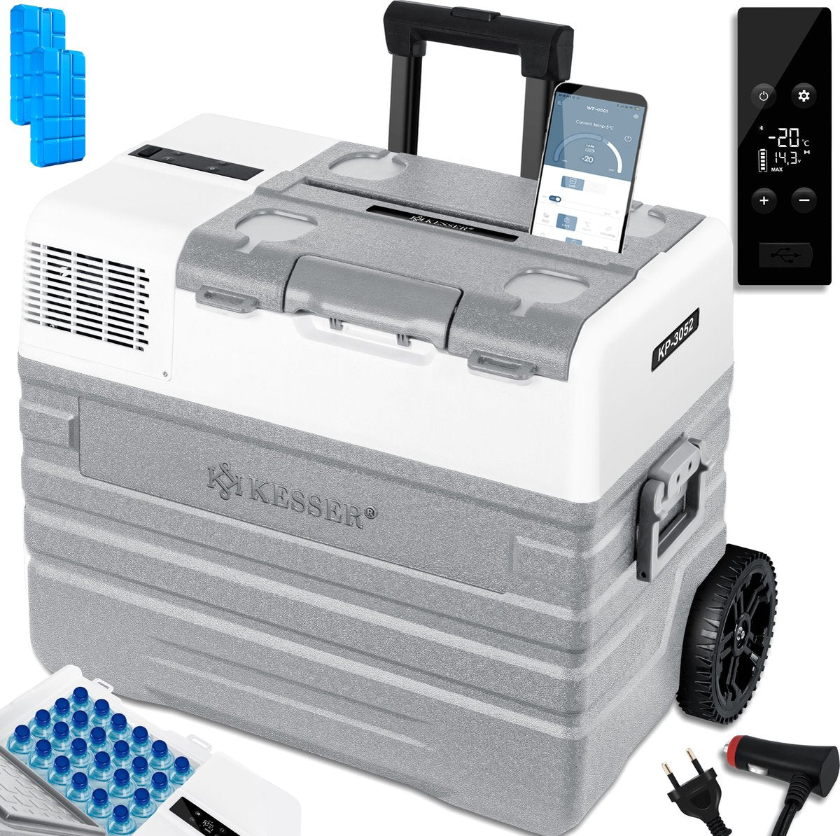 Compressor Koelbox elektrisch - Coolbox - Frigobox - 52L - Grijs
