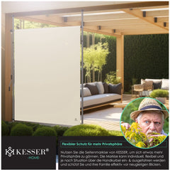 KESSER® Klemzonwering, 150 x 310 verticale zonwering voor buiten, uitschuifbaar en ondoorzichtig