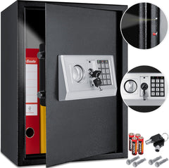 KESSER® Elektronische Kluis met cijferslot - 50x35x34,5cm - Staal - Zwart
