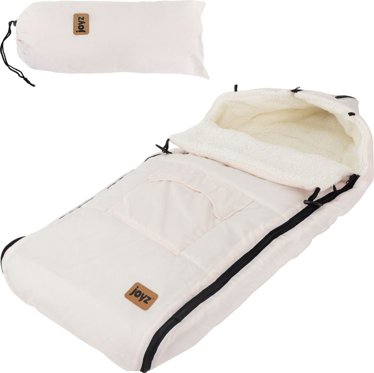 Voetenzak voor Autostoeltje en Buggy - Baby Slaapzak - Crème - Joyz