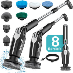 Elektrische Schoonmaakborstel – Elektrische Schrobber - Schrobborstel – Zwart - V1 - GoScrub® •