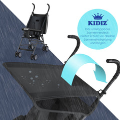 KIDIZ® Kinderwagen - Wandelwagen - Kinderbuggy - Zwart
