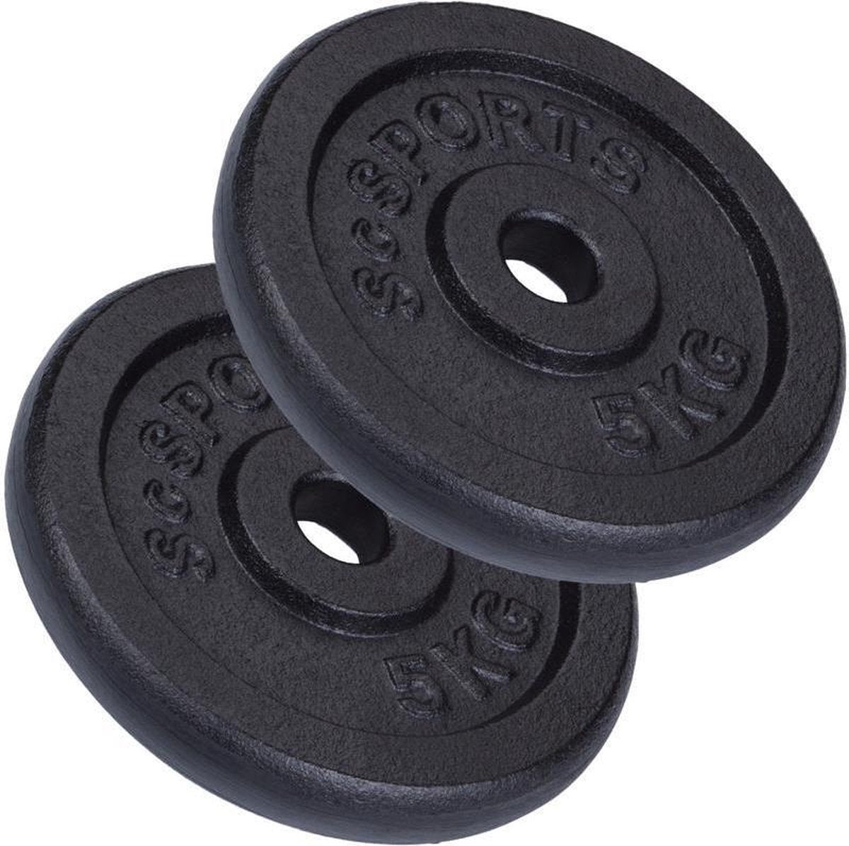 Halterschijven - Halter gewichten - 30 mm - 2x5 kg - Gietijzer - ScSPORTS®