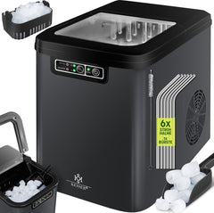 KESSER® Ijsblokjesmaker - Ijsblokjesmachine -12kg/24 uur - RVS - Antraciet