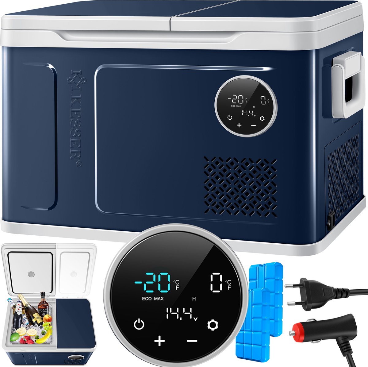 Compressor Koelbox elektrisch - Coolbox - Frigobox - 40L - Blauw