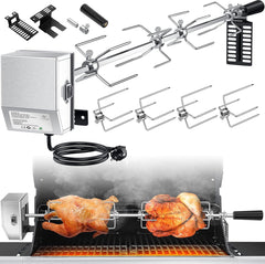 KESSER® RVS Rotisserie - 107cm -  Elektrische draaispit - Zilver