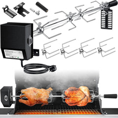 KESSER® RVS Rotisserie - 107cm -  Elektrische draaispit - Zwart