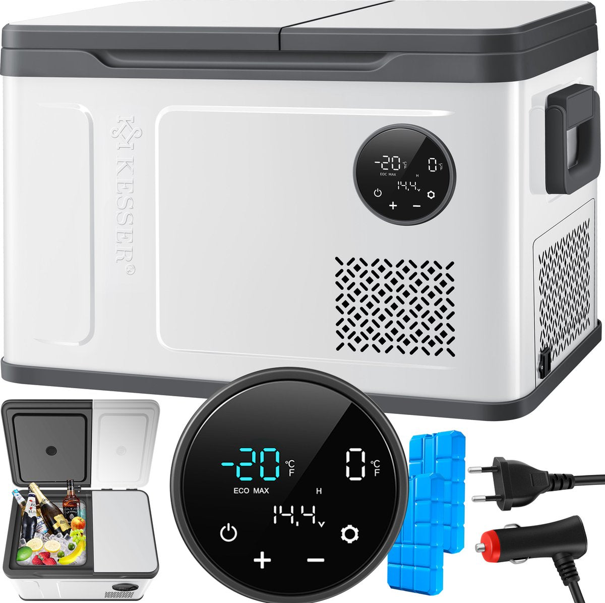 Compressor Koelbox elektrisch - Coolbox - Frigobox - 49L - Zilver