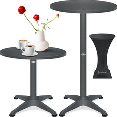 KESSER® Bartafel - Bistrotafel - Verstelbaar - 70-110cm - Antraciet