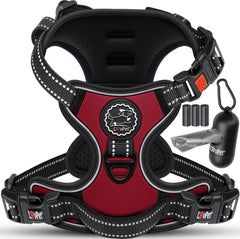 LOVPET® Reflecterende Hondentuigje - Hondenharnas - Rood - M
