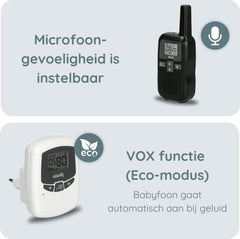 Alecto DBX80BK - Babyfoon met groot bereik - Tot 3km - Zwart