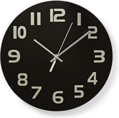 Nedis Wandklok - Diameter: 300 mm - Glas - Zwart