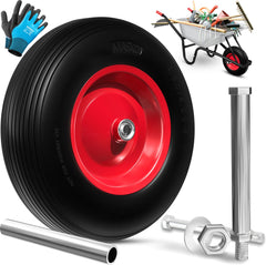 MASKO® Kruiwagenwiel Massief - 4.80/4.00-8 Ø 390mm - Zwart