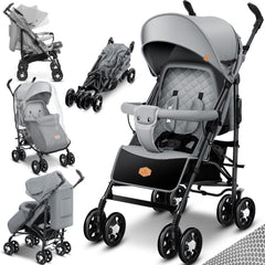 KIDIZ® Kinderwagen - Wandelwagen - Kinderbuggy - Grijs