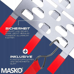 MASKO Verharde oprijplaat - 340kg laadvermogen - Opvouwbaar - Zilver