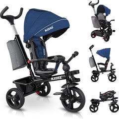 KIDIZ® 5in1 Kinderfiets - Loopfiets - Driewieler - Blauw