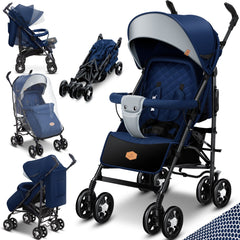 KIDIZ® Kinderwagen - Wandelwagen - Kinderbuggy - Blauw •