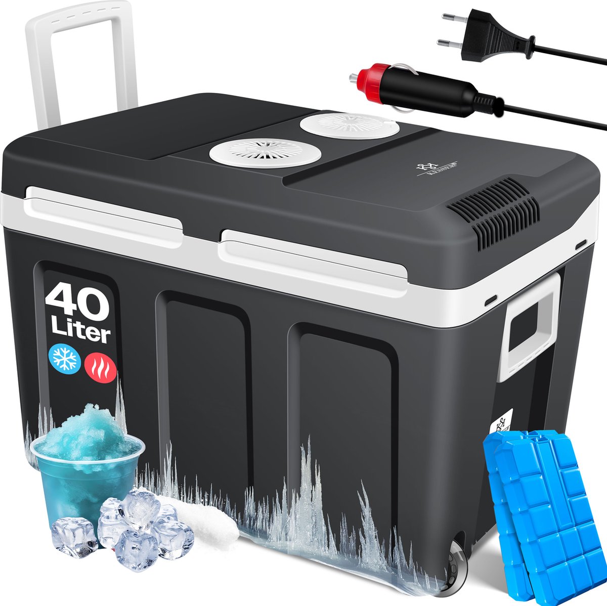 KESSER® Thermo-Elektrische Koelbox – 40L – 12V/230V – Antraciet
