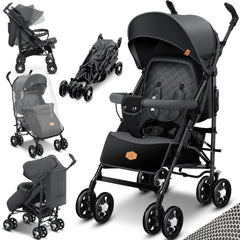 KIDIZ® Kinderwagen - Wandelwagen - Kinderbuggy - Antraciet