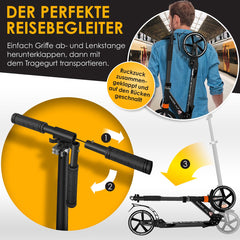 Kinderstep - Stuntstep - Vouwbaar - Zwart - KESSER®