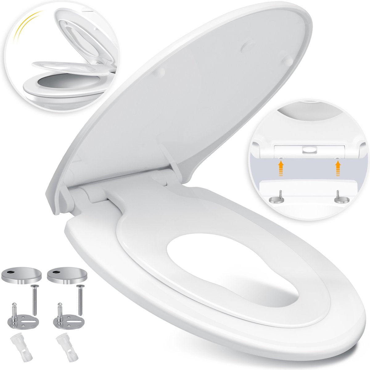 KESSER® WC bril met Soft Close Deksel - Toiletbril - Wit