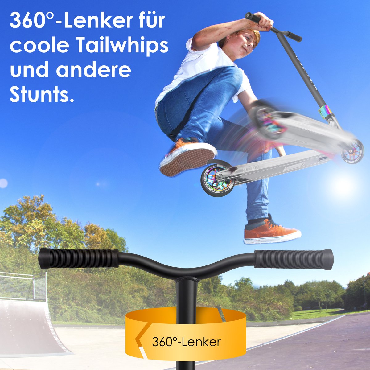 KESSER® Stuntstep voor Volwassenen en Kinderen - Kinderstep - Zilver