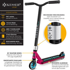 KESSER® Stuntstep voor Volwassenen en Kinderen - Kinderstep - Roze