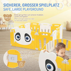 Grondbox - Baby box - Kinderbox - Babybox - Speelbox - 120x120 cm - Geel - Joyz