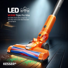 Steelstofzuiger - Draadloos - Stofzuiger Zonder zak - 25KPa - Oranje - KESSER®