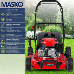 KESSER® Grasmaaier Benzine - 46cm - 50L opvangbak - Rood
