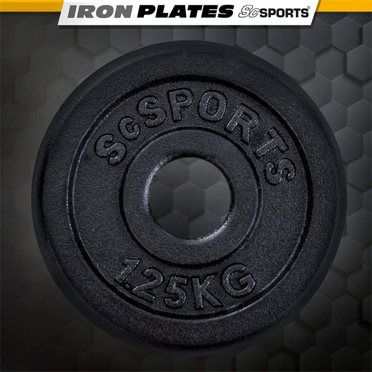 Halterschijven - Halter gewichten - 30 mm - Gietijzer - 4x1,25 kg - ScSPORTS®