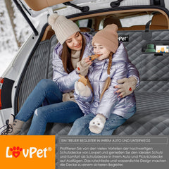 Hondendeken auto achterbank - hondenmat - 130x105x55 cm - Antraciet - LOVPET®