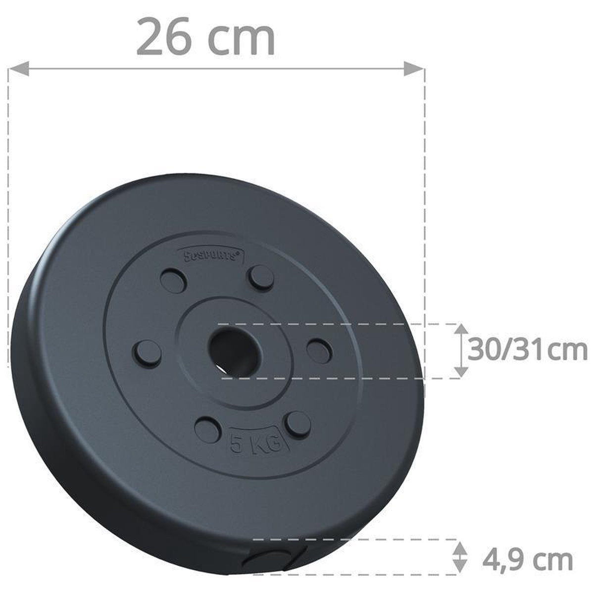 Halterschijven - Halter gewichten - 30 mm - 4x5 kg - ScSPORTS®