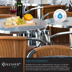 KESSER® Bartafel - Bistrotafel - Verstelbaar - 70-110cm - Zilver