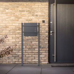 Brievenbusstandaard 50 cm x 120 cm antraciet roestvrij staal ML design
