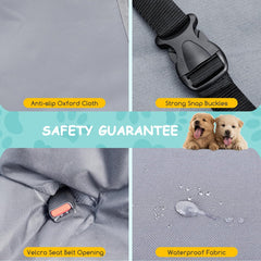 Hondendeken auto achterbank - hondenmat - 140x110 cm - Grijs - Nobleza