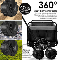 KESSER® Bolderkar - Opvouwbaar - Bolderwagen - Zwart