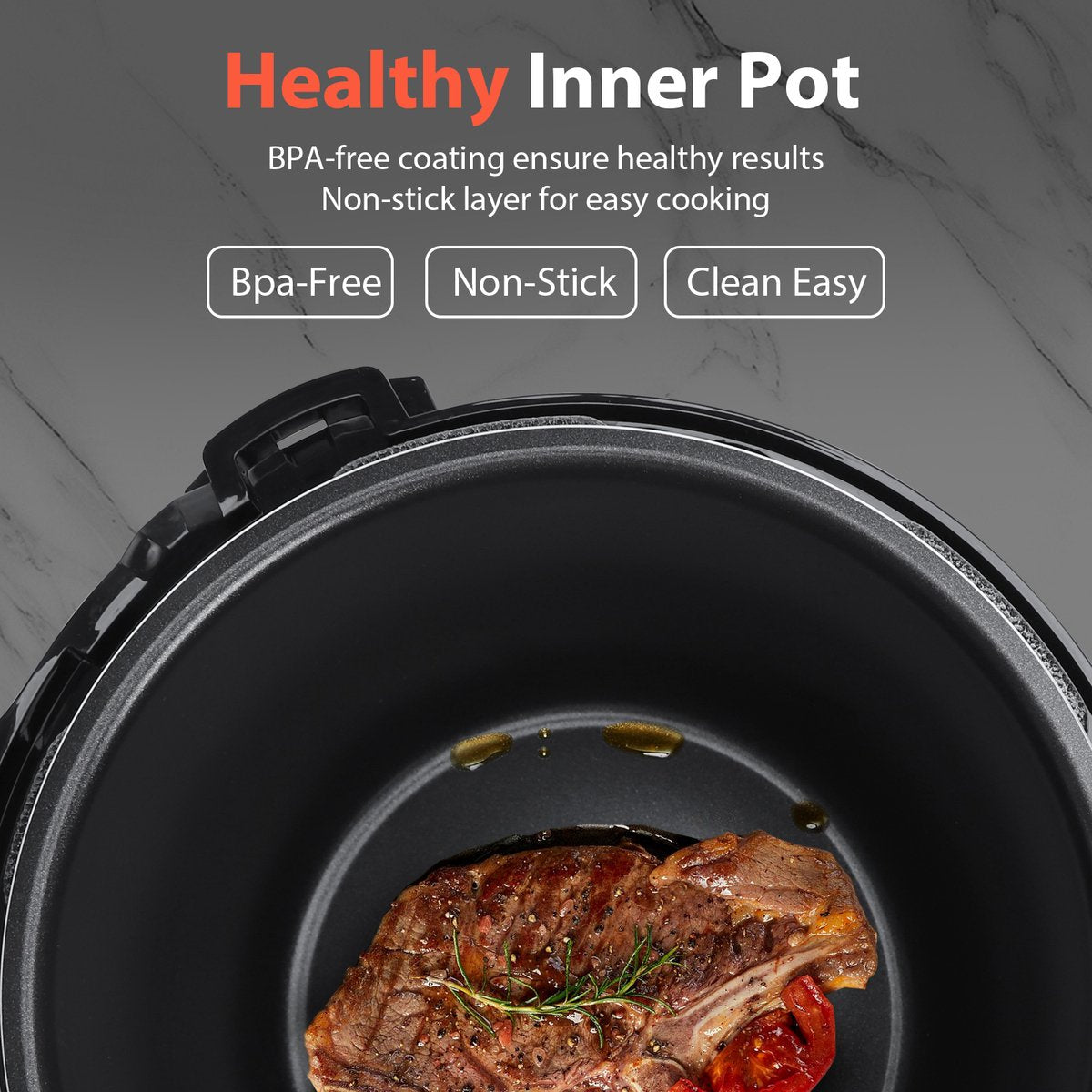 Aigostar Snelkookpan Multicooker - 6 Liter - Slow Cooker - Rijstkoker - Stomer