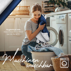 KESSER® Fleece deken Flannel Plaid Sherpa Knuffeldeken Deken voor op de bank - Marineblauw, L (130 cm x 150 cm)