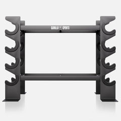 Gorilla Sports Dumbbell standaard - Halterrek - Halter standaard - Staal - Belastbaar tot 300 kg - Zwart