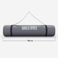 Yoga mat - Fitness mat - Sport mat - Anti slip - Extra dik - Grijs