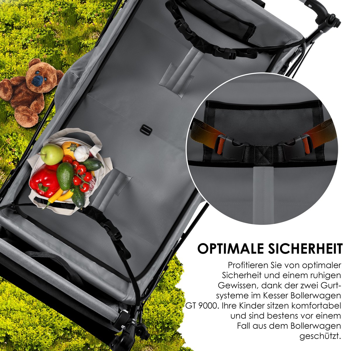 KESSER® Bolderkar - Opvouwbaar - Bolderwagen - Grijs