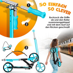 KESSER® Kinderstep - Opvouwbaar - Verstelbaar - Blauw