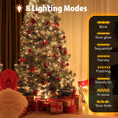 LED Lichtgordijn - Kerstversiering  - Kerstverlichting - 10 m - Aigostar