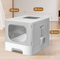 Nobleza Kattenbak met lade - Kattentoilet - 48x38x38cm - Grijs •