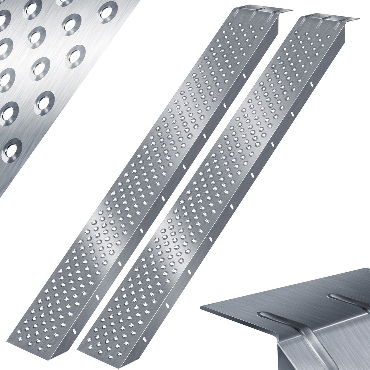 MASKO® 2X Oprijplaat - Antislip - 200kg per plaat - Zilver