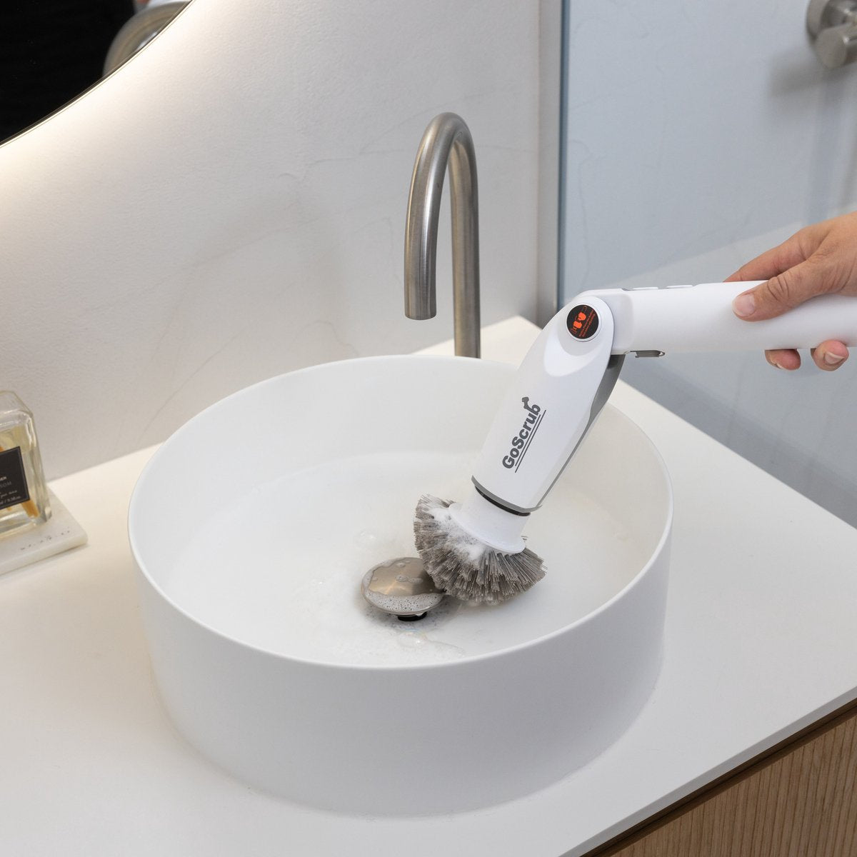 Elektrische Schoonmaakborstel – Elektrische Schrobber - Schrobborstel – Wit - V1 - GoScrub®