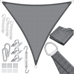 Schaduwdoek - Zonnezeil - Driehoek - 5x7x7 m - Grijs - KESSER®
